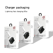 GaN PD48W Type-C PD3.0 + USB3.0 Notebook Adapter ，UK Plug(White)