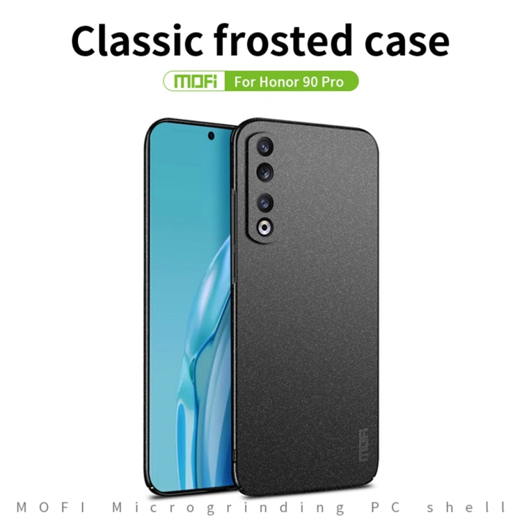 For Honor 90 Pro MOFI Fandun Series Frosted PC Ultra-thin All-inclusive Phone Case(Blue)