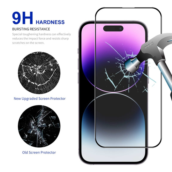 For iPhone 16 Pro ENKAY Full Glue High Aluminum-silicon Tempered Glass Film