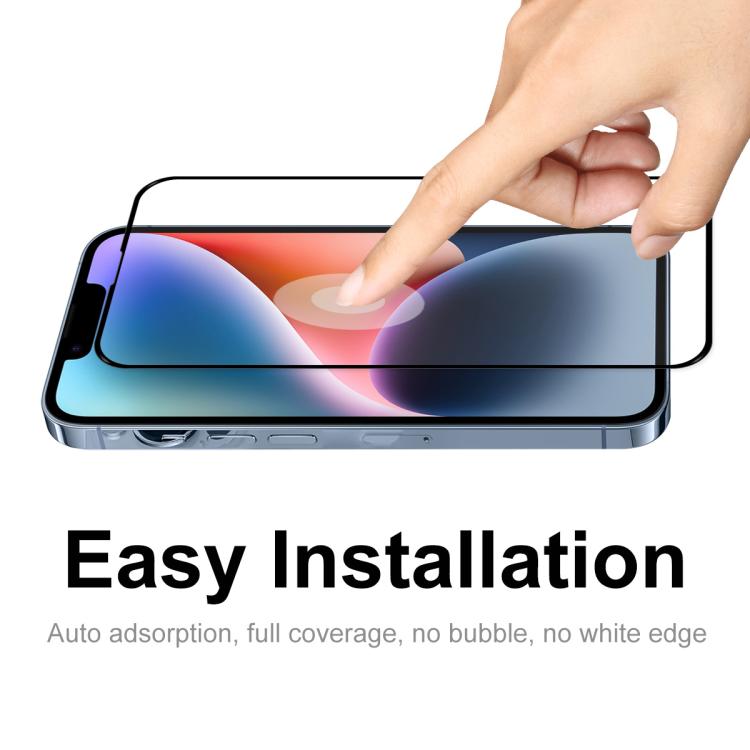 For iPhone 16e 2pcs ENKAY Full Glue High Aluminum-silicon Tempered Glass Film