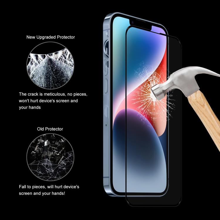 For iPhone 16e 5pcs ENKAY Full Glue High Aluminum-silicon Tempered Glass Film