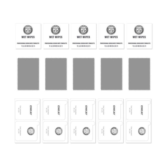 For iPhone 16e 5pcs ENKAY Full Glue High Aluminum-silicon Tempered Glass Film