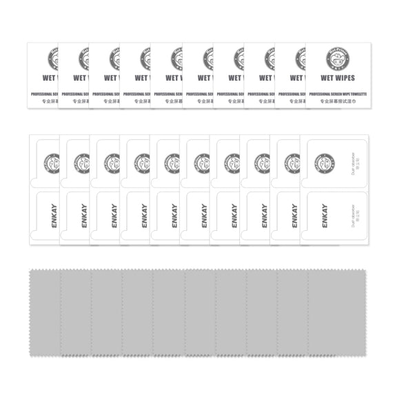 For iPhone 16 10pcs ENKAY Full Glue High Aluminum-silicon Tempered Glass Film