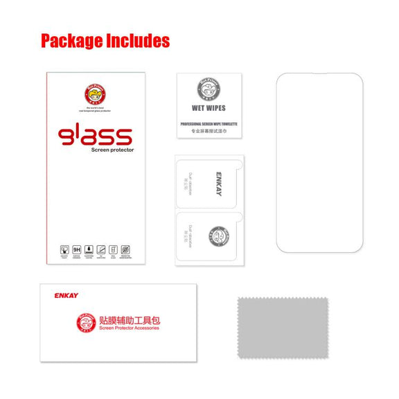 For iPhone 16e ENKAY Hat-Prince 0.26mm 9H 2.5D High Aluminum-silicon Tempered Glass Film