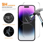 For iPhone 16 2pcs NKAY 0.26mm 9H 2.5D High Aluminum-silicon Tempered Glass Film