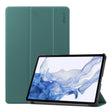 For Samsung Galaxy Tab S9 ENKAY Tri-fold Custer Texture Leather Smart Tablet Case(Dark Green) - free shipping - PMC TechLife - Order now!