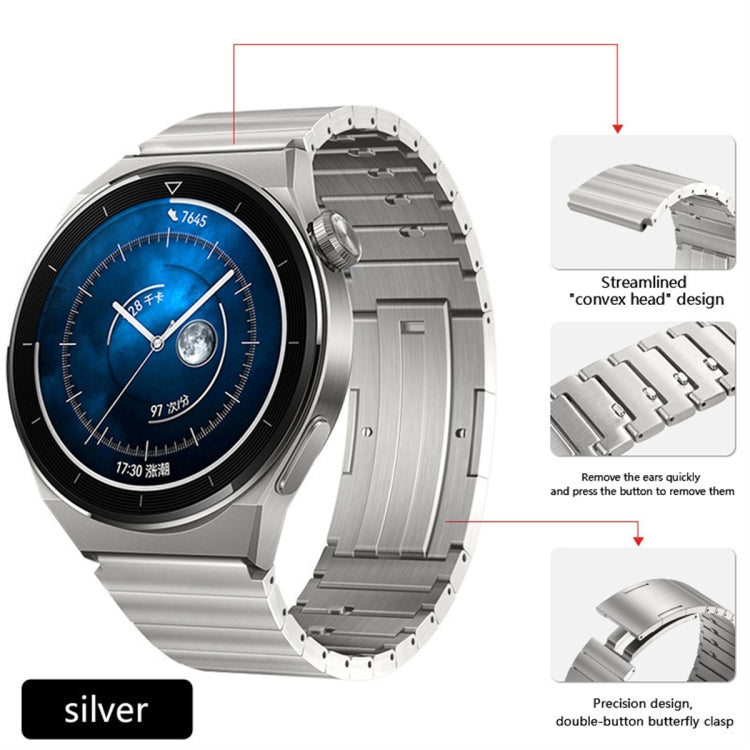 For Huawei Watch GT3 Pro 46mm Titanium Alloy Quick Release Watch Band(Silver)