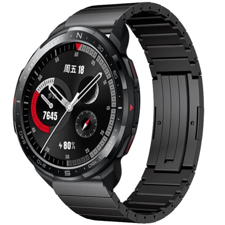 For Honor Watch GS Pro One Bead Titanium Alloy Watch Band(Black)