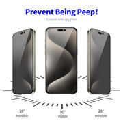 For iPhone 16 Pro ENKAY Hat-Prince 28 Degree Anti-peeping Tempered Glass Full Screen Film