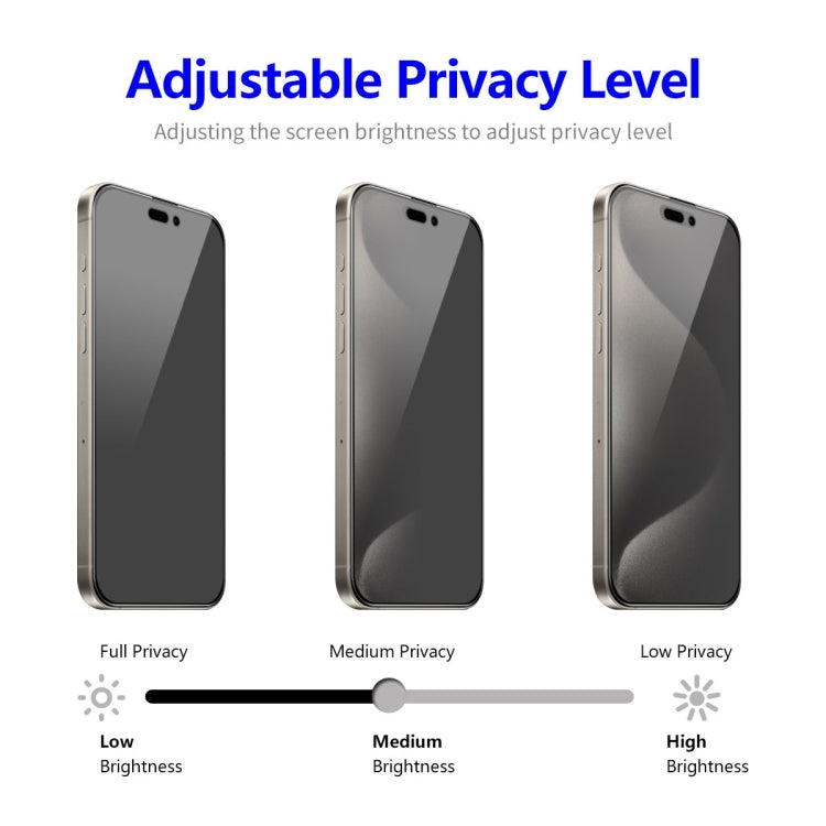 For iPhone 16 Pro ENKAY Hat-Prince 28 Degree Anti-peeping Tempered Glass Full Screen Film