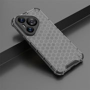 For Huawei Pura 70 Shockproof Honeycomb Phone Case(Black)