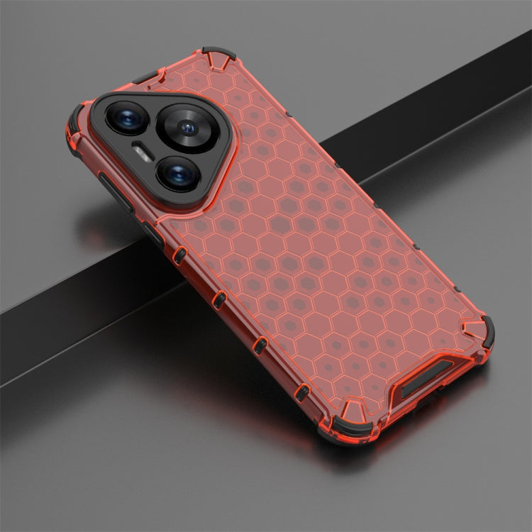 For Huawei Pura 70 Shockproof Honeycomb Phone Case(Red)