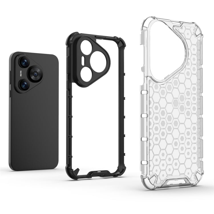 For Huawei Pura 70 Shockproof Honeycomb Phone Case(Red)