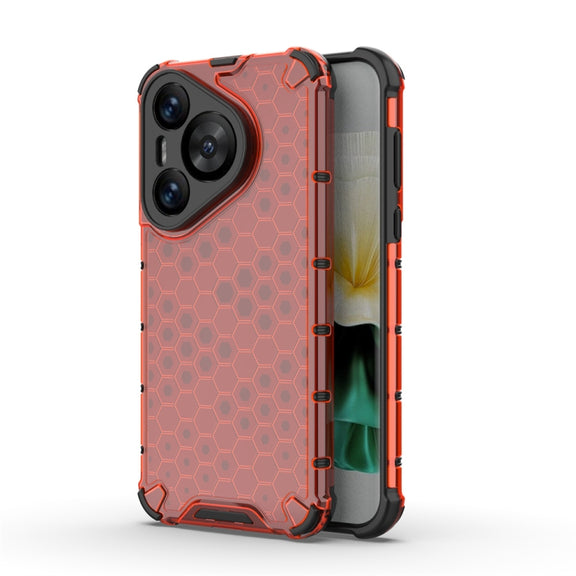 For Huawei Pura 70 Shockproof Honeycomb Phone Case(Red)