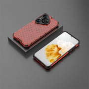 For Huawei Pura 70 Pro+ Shockproof Honeycomb Phone Case(Red)