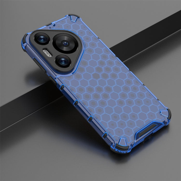 For Huawei Pura 70 Pro+ Shockproof Honeycomb Phone Case(Blue)