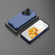 For Huawei Pura 70 Pro+ Shockproof Honeycomb Phone Case(Blue)