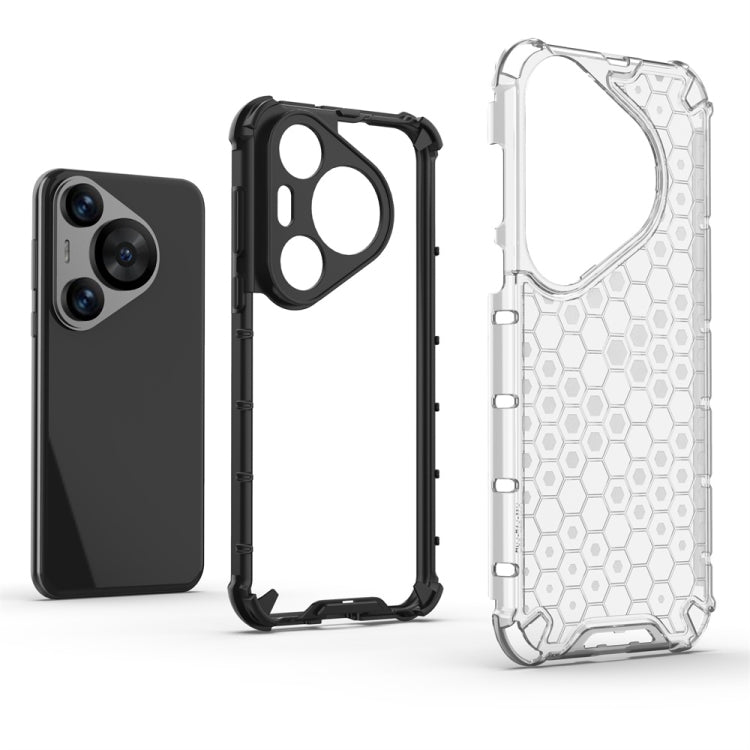 For Huawei Pura 70 Pro+ Shockproof Honeycomb Phone Case(Blue)