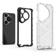 For Huawei Pura 70 Pro+ Shockproof Honeycomb Phone Case(Blue)