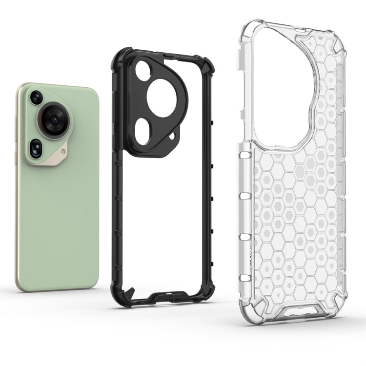 For Huawei Pura 70 Ultra Shockproof Honeycomb Phone Case(Red)