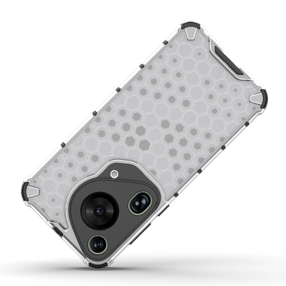 For Huawei Pura 70 Ultra Shockproof Honeycomb Phone Case(Blue)