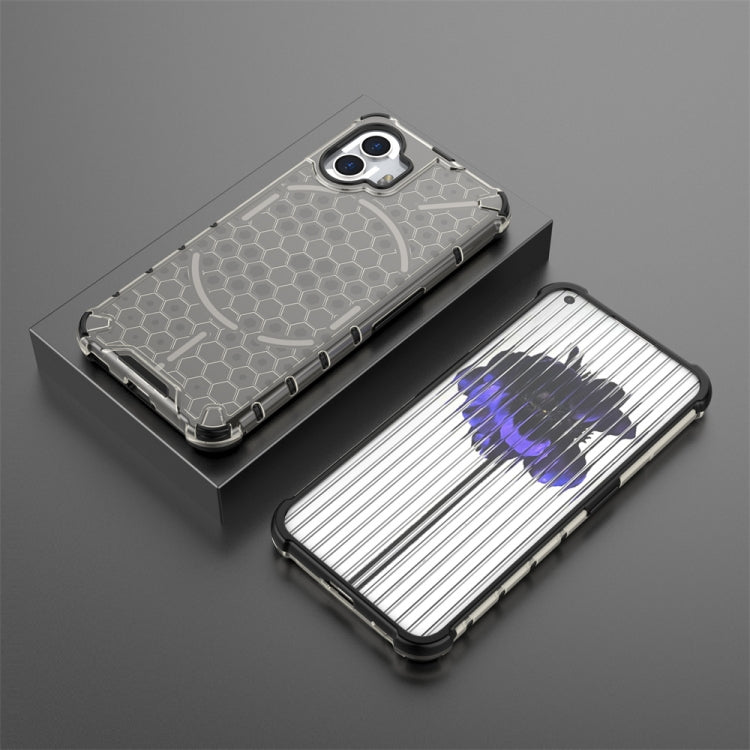 For Nothing Phone 2 Shockproof Honeycomb Phone Case(Black)
