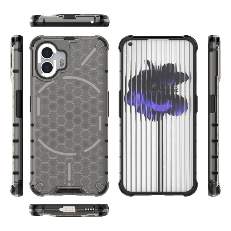 For Nothing Phone 2 Shockproof Honeycomb Phone Case(Black)