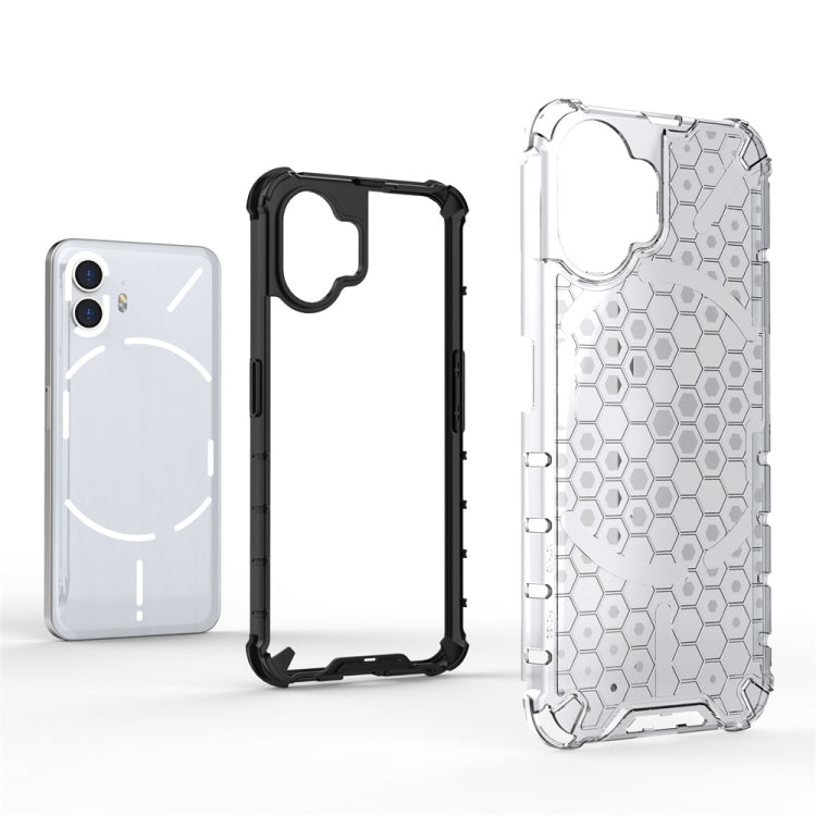 For Nothing Phone 2 Shockproof Honeycomb Phone Case(Black)