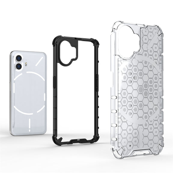 For Nothing Phone 2 Shockproof Honeycomb Phone Case(Black)