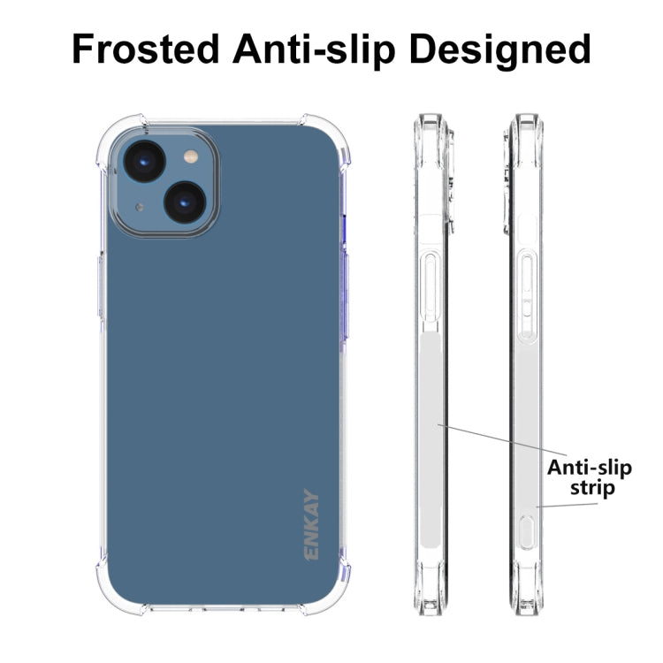 For iPhone 15 ENKAY Hat-Prince Transparent TPU Shockproof Phone Case