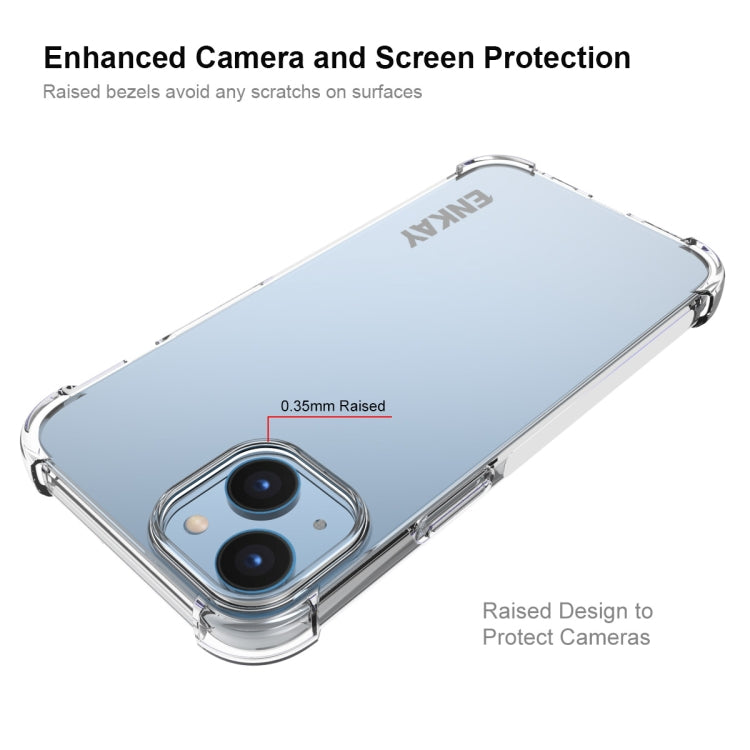 For iPhone 15 Plus ENKAY Hat-Prince Transparent TPU Shockproof Phone Case