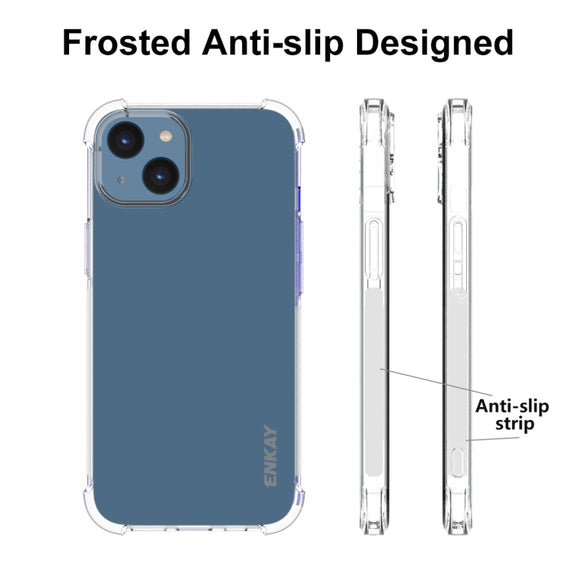 For iPhone 15 Plus ENKAY Hat-Prince Transparent TPU Shockproof Phone Case