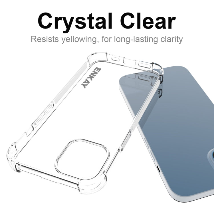 For iPhone 15 Plus ENKAY Hat-Prince Transparent TPU Shockproof Phone Case