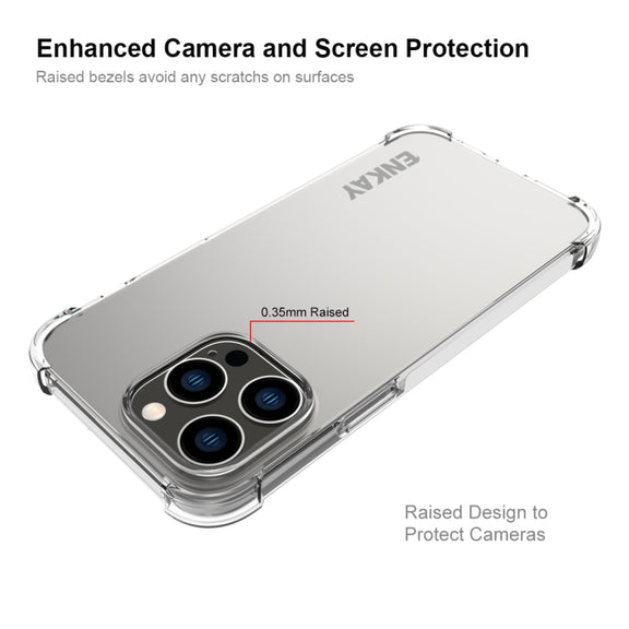 For iPhone 15 Pro Max ENKAY Hat-Prince Transparent TPU Shockproof Phone Case
