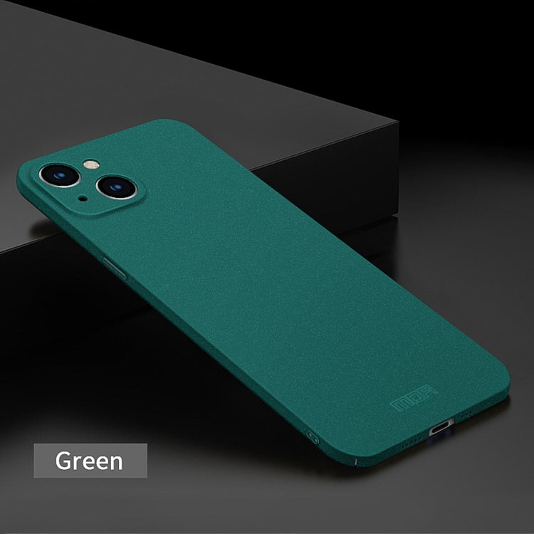 For iPhone 15 MOFI Fandun Series Frosted PC Ultra-thin All-inclusive Phone Case(Green)
