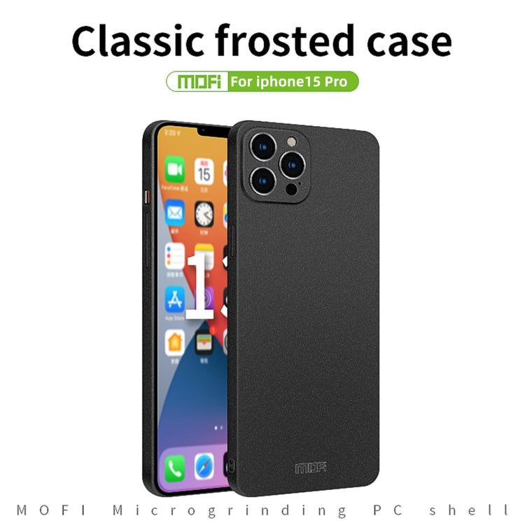 For iPhone 15 Pro MOFI Fandun Series Frosted PC Ultra-thin All-inclusive Phone Case(Red)