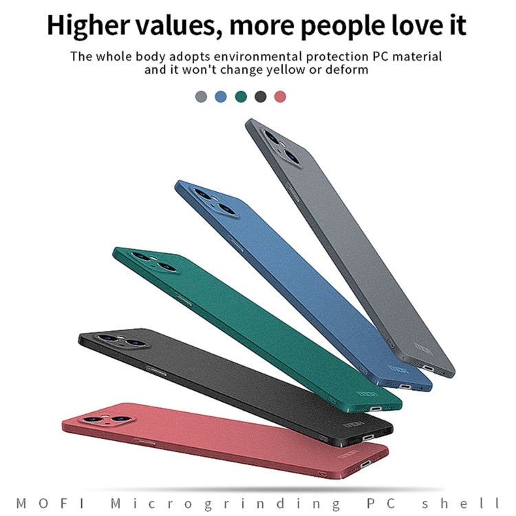 For iPhone 15 Plus  MOFI Fandun Series Frosted PC Ultra-thin All-inclusive Phone Case(Black)