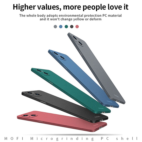 For iPhone 15 Plus  MOFI Fandun Series Frosted PC Ultra-thin All-inclusive Phone Case(Black)