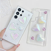 For Samsung Galaxy S23 5G Love Epoxy TPU Protective Case(Pink)