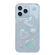 For iPhone X/XS Love Epoxy TPU Phone Case(Transparent)
