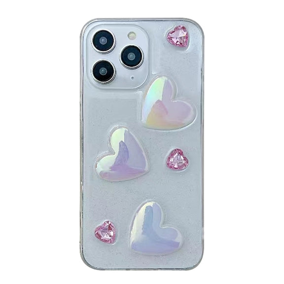 For iPhone XR Love Epoxy TPU Phone Case(Pink)