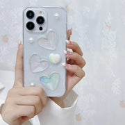 For iPhone 16 Pro Max Love Epoxy TPU Phone Case(Pink)
