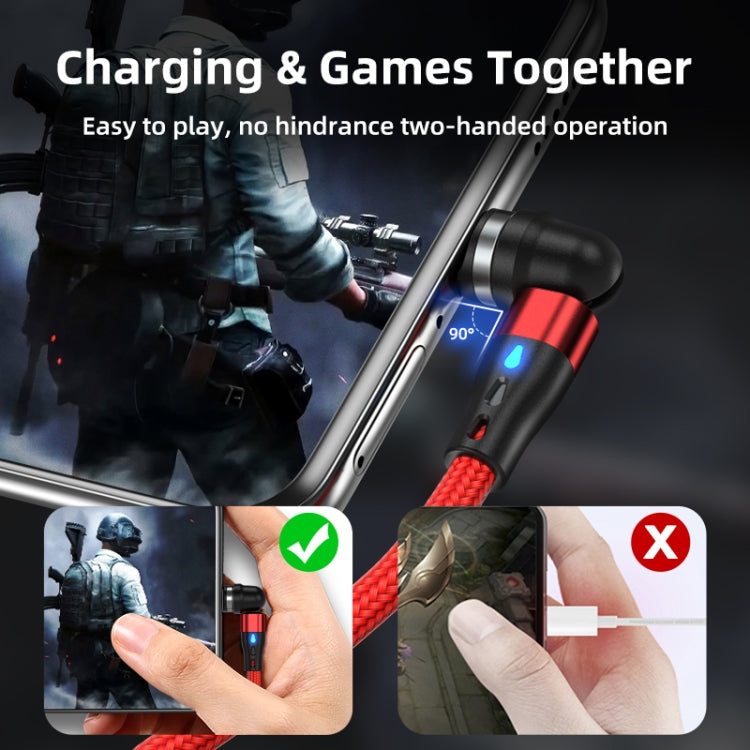 ENKAY 3 in 1 3A USB to Type-C / 8 Pin / Micro USB Magnetic 540 Degrees Rotating Fast Charging Cable, Length:2m(Black)