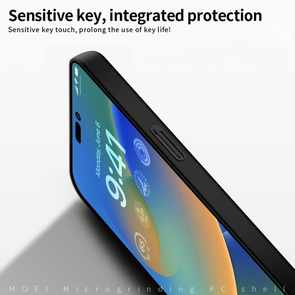 For iPhone 15 MOFI Frosted PC Ultra-thin Hard Phone Case(Blue)