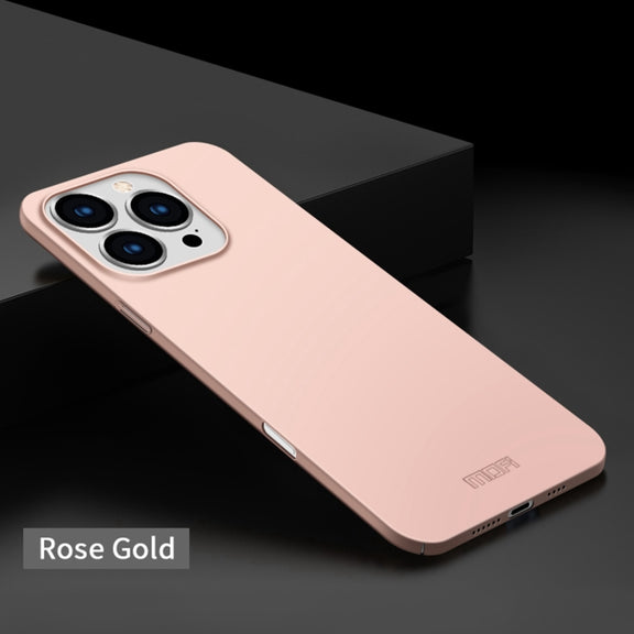 For iPhone 16 Pro Max MOFI Frosted PC Ultra-thin Hard Phone Case(Rose Gold)