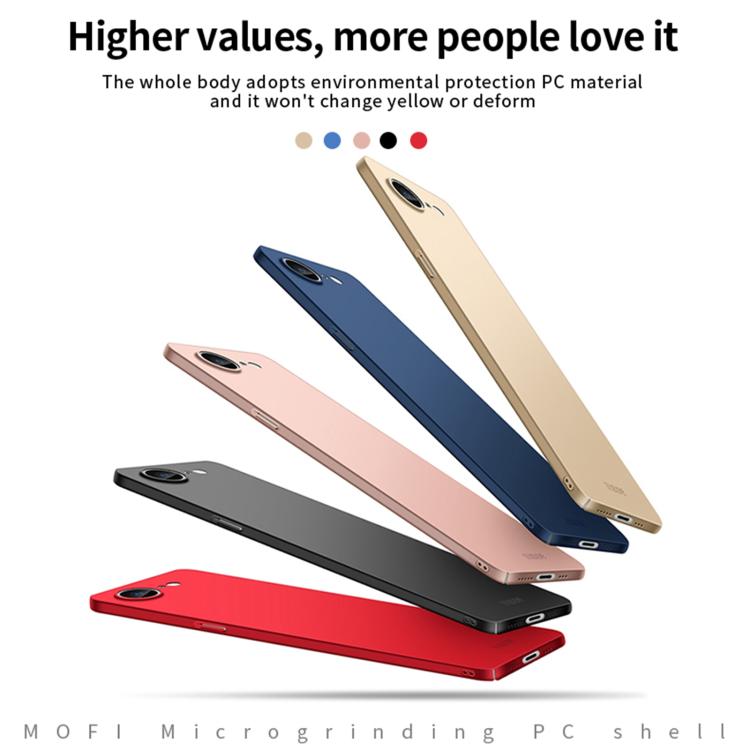 For iPhone SE 2024 MOFI Frosted PC Ultra-thin Hard Phone Case(Blue)