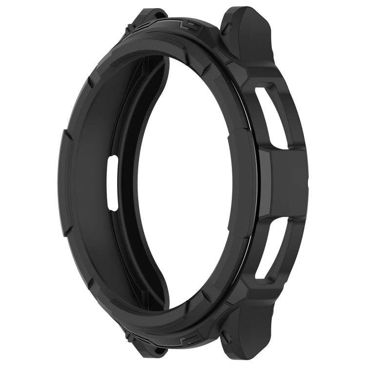 For Samsung Galaxy Watch 6 Classic 47mm Rotating Ring  + TPU Armor Watch Protective Case(Black)