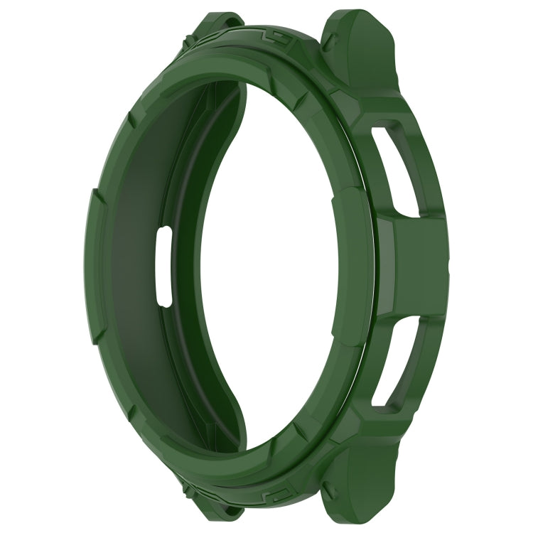 For Samsung Galaxy Watch 6 Classic 47mm Rotating Ring  + TPU Armor Watch Protective Case(Green)