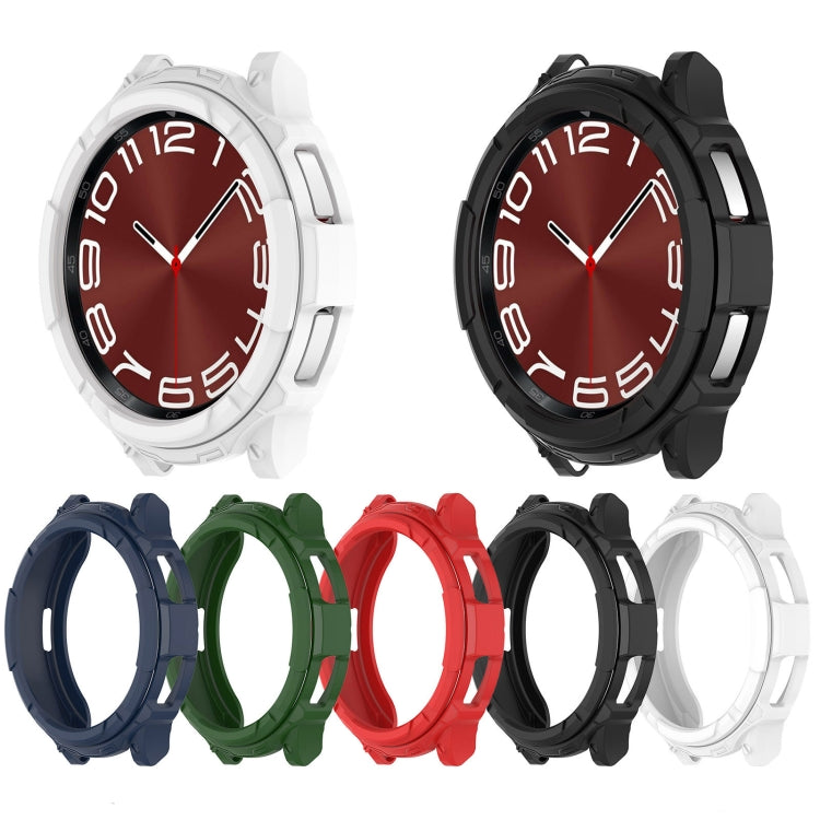 For Samsung Galaxy Watch 6 Classic 47mm Rotating Ring  + TPU Armor Watch Protective Case(Black)