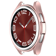 For Samsung Galaxy Watch 6 Classic 43mm Half Coverage Hollow PC Watch Protective Case(Rose Gold)